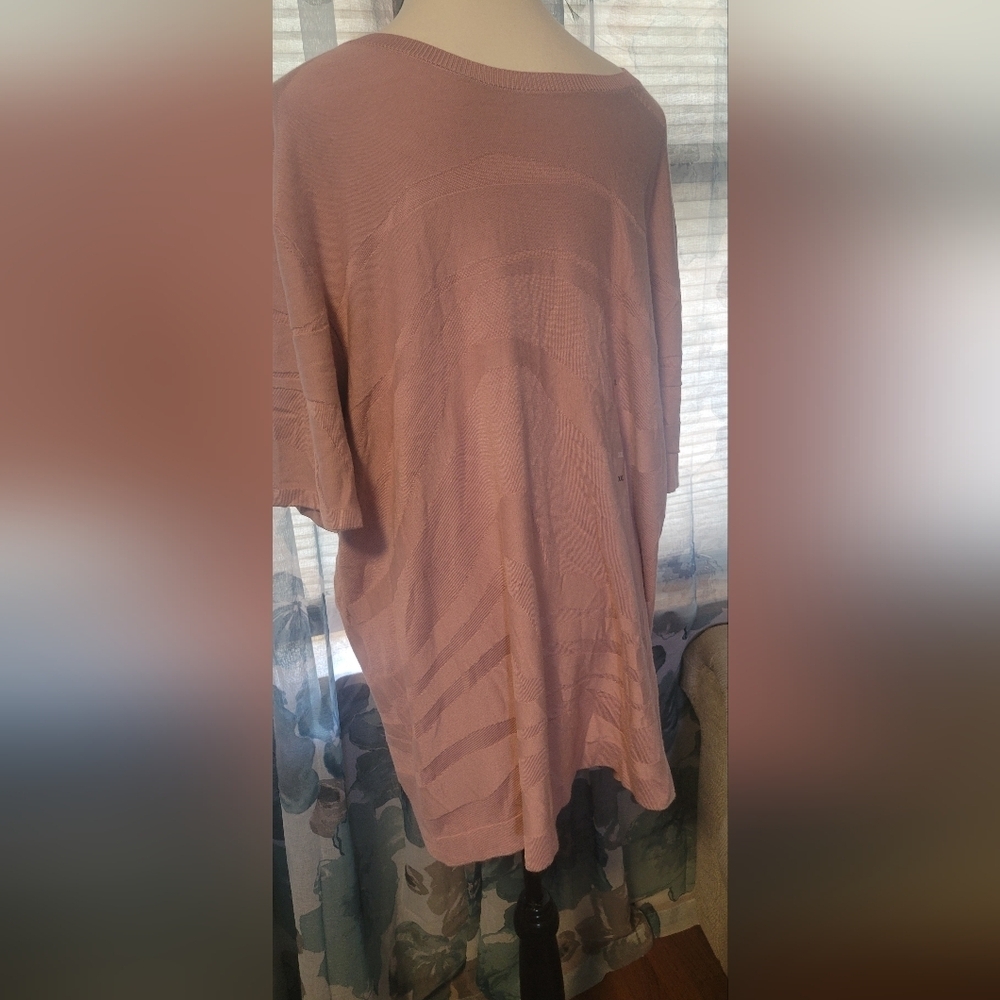 Alfani Pink Short Sleeve Tee - Picture 3 of 7